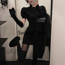 2022 Frühling Strickkleid Party Sexy Slim Casual Y2k Minikleid Pullover Frauen Design Langarm Elegantes Einteiliges Kleid Koreanisch