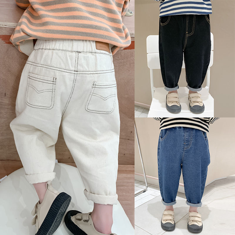 Baby Mädchen Lose Jeans Neue Mode Koreanische Art Lässige Normallack Jeans Frühling Herbst Kinder Denim Hosen Für 1-7 Jahre