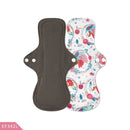 Happy Flute Toalla sanitaria lavable Absorbente Reutilizable Carbón de leña Tela de bambú Almohadilla menstrual 1 pieza