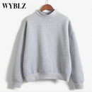 WYBLZ Frühling Herbst Fleece Sweatshirt S-XXL Nette Frauen Pullover Top 12 Farben Beiläufige Lose Feste Dicke Hoodie Weibliche Großhandel