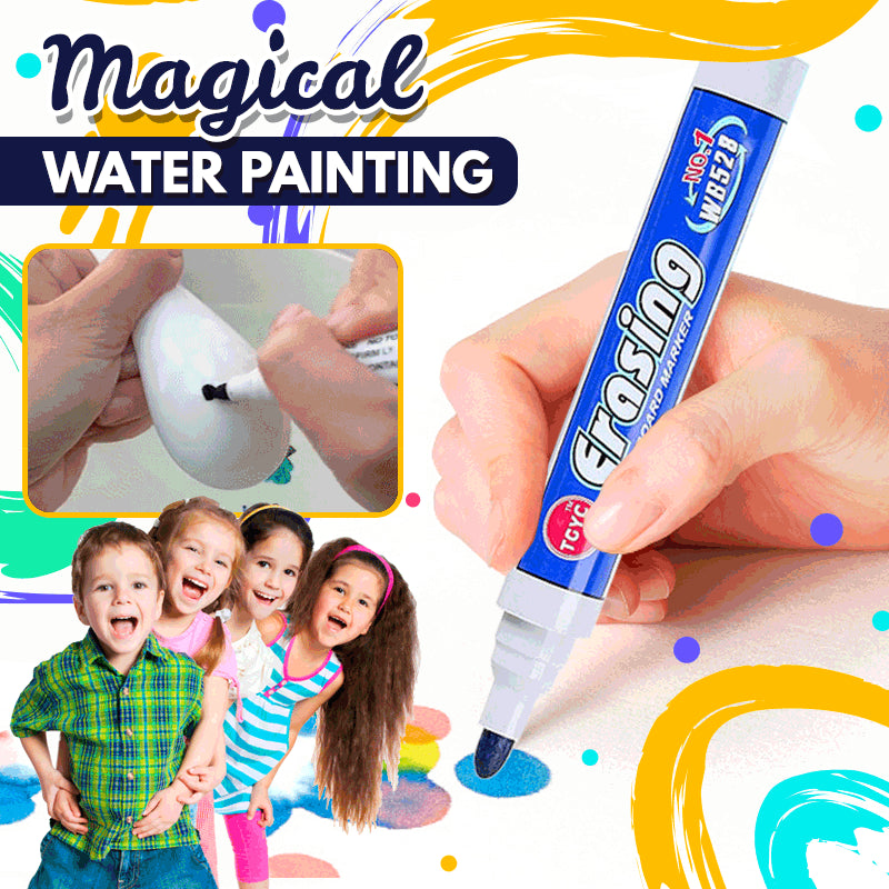 Magischer Wassermalerei-Whiteboard-Stift, löschbarer Farbmarkierungsstift, auf Wasserbasis, trocken abwischbarer Tafelstift, Bildungsspielzeug für Kinder