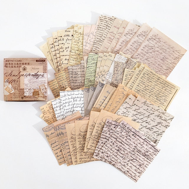 Cálido 100 unids/pack patrón Vintage papelería paquete de álbum de recortes Material Retro papel DIY Collage decoración Base papel de fondo