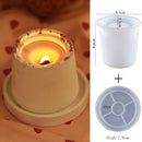 Aufbewahrungsbox, Silikonform, rund, gestreift, Kerzenglas, Design, DIY, Aroma, Gips, Epoxid, Beton, Zement, Ton, Heimdekoration