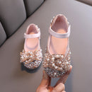 2022 neue Kinderschuhe Perle Strass glänzende Kinder Prinzessin Schuhe Baby Mädchen Schuhe für Party und Hochzeit D487