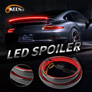 OKEEN 120 cm 130 cm Kohlefaser Led Spoiler Lichter Universal Auto Fahren Bremse Blinker Hinten Rücklichter Auto Heckspoiler 12V