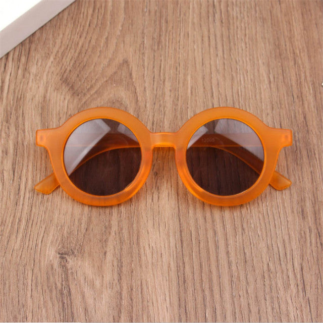 2022 New Fashion Children&#39;s Sunglasses Infant&#39;s Retro Solid Color Ultraviolet-proof Round Convenience Glasses Eyeglass For Kids