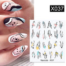 Harunouta 1 Bogen Wasserabziehbilder Transfer Schlange Obst Blume Sommer Alphabet Blätter Nail Art Maniküre Aufkleber Dekoration