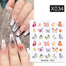 Harunouta 1 Bogen Wasserabziehbilder Transfer Schlange Obst Blume Sommer Alphabet Blätter Nail Art Maniküre Aufkleber Dekoration
