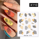 Harunouta 1 Bogen Wasserabziehbilder Transfer Schlange Obst Blume Sommer Alphabet Blätter Nail Art Maniküre Aufkleber Dekoration