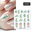 Harunouta 1 Bogen Wasserabziehbilder Transfer Schlange Obst Blume Sommer Alphabet Blätter Nail Art Maniküre Aufkleber Dekoration