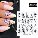 Harunouta 1 Bogen Wasserabziehbilder Transfer Schlange Obst Blume Sommer Alphabet Blätter Nail Art Maniküre Aufkleber Dekoration