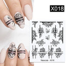 Harunouta 1 Bogen Wasserabziehbilder Transfer Schlange Obst Blume Sommer Alphabet Blätter Nail Art Maniküre Aufkleber Dekoration