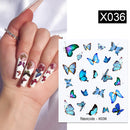 Harunouta 1 Bogen Wasserabziehbilder Transfer Schlange Obst Blume Sommer Alphabet Blätter Nail Art Maniküre Aufkleber Dekoration