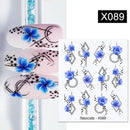 Harunouta 1 Bogen Wasserabziehbilder Transfer Schlange Obst Blume Sommer Alphabet Blätter Nail Art Maniküre Aufkleber Dekoration