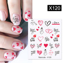 Harunouta 1 Bogen Wasserabziehbilder Transfer Schlange Obst Blume Sommer Alphabet Blätter Nail Art Maniküre Aufkleber Dekoration