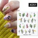 Harunouta 1 Bogen Wasserabziehbilder Transfer Schlange Obst Blume Sommer Alphabet Blätter Nail Art Maniküre Aufkleber Dekoration