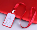 Mode Kartenabdeckung Frauen Aluminiumlegierung Arbeit Namenskartenhalter Business Arbeitskarte ID Badge Lanyard Halter Metalltaschen Fall