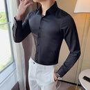Britischen Stil Langarm-Shirt Männer Kleidung Mode 2022 Herbst Business Formelle Kleidung Chemise Homme Slim Fit Camisa Masculina