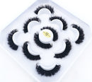 Neue 5 Paar 25 mm 3D-Nerzwimpern Bulk Faux mit benutzerdefinierter Box Wispy Natural Nerzwimpern Pack Short Wholesales Natural False Eyelashes