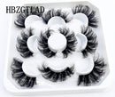 Neue 5 Paar 25 mm 3D-Nerzwimpern Bulk Faux mit benutzerdefinierter Box Wispy Natural Nerzwimpern Pack Short Wholesales Natural False Eyelashes