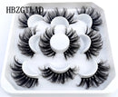 Neue 5 Paar 25 mm 3D-Nerzwimpern Bulk Faux mit benutzerdefinierter Box Wispy Natural Nerzwimpern Pack Short Wholesales Natural False Eyelashes