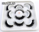 Neue 5 Paar 25 mm 3D-Nerzwimpern Bulk Faux mit benutzerdefinierter Box Wispy Natural Nerzwimpern Pack Short Wholesales Natural False Eyelashes