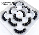 Neue 5 Paar 25 mm 3D-Nerzwimpern Bulk Faux mit benutzerdefinierter Box Wispy Natural Nerzwimpern Pack Short Wholesales Natural False Eyelashes