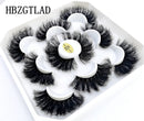 Neue 5 Paar 25 mm 3D-Nerzwimpern Bulk Faux mit benutzerdefinierter Box Wispy Natural Nerzwimpern Pack Short Wholesales Natural False Eyelashes