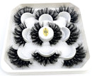 Neue 5 Paar 25 mm 3D-Nerzwimpern Bulk Faux mit benutzerdefinierter Box Wispy Natural Nerzwimpern Pack Short Wholesales Natural False Eyelashes