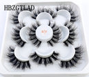 Neue 5 Paar 25 mm 3D-Nerzwimpern Bulk Faux mit benutzerdefinierter Box Wispy Natural Nerzwimpern Pack Short Wholesales Natural False Eyelashes