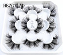 Neue 5 Paar 25 mm 3D-Nerzwimpern Bulk Faux mit benutzerdefinierter Box Wispy Natural Nerzwimpern Pack Short Wholesales Natural False Eyelashes