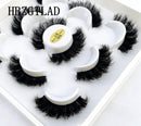 Neue 5 Paar 25 mm 3D-Nerzwimpern Bulk Faux mit benutzerdefinierter Box Wispy Natural Nerzwimpern Pack Short Wholesales Natural False Eyelashes