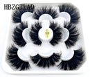 Neue 5 Paar 25 mm 3D-Nerzwimpern Bulk Faux mit benutzerdefinierter Box Wispy Natural Nerzwimpern Pack Short Wholesales Natural False Eyelashes