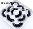 Neue 5 Paar 25 mm 3D-Nerzwimpern Bulk Faux mit benutzerdefinierter Box Wispy Natural Nerzwimpern Pack Short Wholesales Natural False Eyelashes