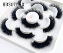 Neue 5 Paar 25 mm 3D-Nerzwimpern Bulk Faux mit benutzerdefinierter Box Wispy Natural Nerzwimpern Pack Short Wholesales Natural False Eyelashes