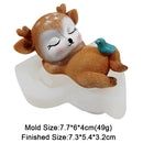 3D süße Hirsch Silikonform Fondant Schokolade Cupcake Dessert Kuchen Dekorationswerkzeuge Sika Hirsch Form Küche Backform