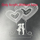 2022 Valentinstag Geschenk 3D Liebe Lampe Acryl Bär Rose LED Nachtlicht Kinder Geburtstagsgeschenk Hase Ostern Deko Hochzeit Dekoration