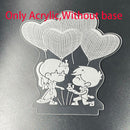 2022 Valentinstag Geschenk 3D Liebe Lampe Acryl Bär Rose LED Nachtlicht Kinder Geburtstagsgeschenk Hase Ostern Deko Hochzeit Dekoration