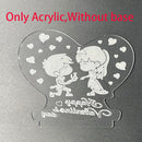 2022 Valentinstag Geschenk 3D Liebe Lampe Acryl Bär Rose LED Nachtlicht Kinder Geburtstagsgeschenk Hase Ostern Deko Hochzeit Dekoration