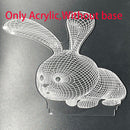 2022 Valentinstag Geschenk 3D Liebe Lampe Acryl Bär Rose LED Nachtlicht Kinder Geburtstagsgeschenk Hase Ostern Deko Hochzeit Dekoration