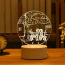 2022 Valentinstag Geschenk 3D Liebe Lampe Acryl Bär Rose LED Nachtlicht Kinder Geburtstagsgeschenk Hase Ostern Deko Hochzeit Dekoration
