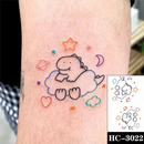 Tatuaje temporal a prueba de agua Stickere negro dibujado a mano diseño de corazón arte corporal tatuaje falso Flash tatuaje muñeca tobillo mujer