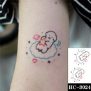 Tatuaje temporal a prueba de agua Stickere negro dibujado a mano diseño de corazón arte corporal tatuaje falso Flash tatuaje muñeca tobillo mujer