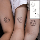 Tatuaje temporal a prueba de agua Stickere negro dibujado a mano diseño de corazón arte corporal tatuaje falso Flash tatuaje muñeca tobillo mujer