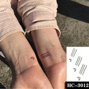 Tatuaje temporal a prueba de agua Stickere negro dibujado a mano diseño de corazón arte corporal tatuaje falso Flash tatuaje muñeca tobillo mujer