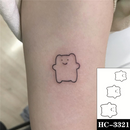 Tatuaje temporal a prueba de agua Stickere negro dibujado a mano diseño de corazón arte corporal tatuaje falso Flash tatuaje muñeca tobillo mujer