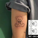 Tatuaje temporal a prueba de agua Stickere negro dibujado a mano diseño de corazón arte corporal tatuaje falso Flash tatuaje muñeca tobillo mujer