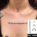 Tatuaje temporal a prueba de agua Stickere negro dibujado a mano diseño de corazón arte corporal tatuaje falso Flash tatuaje muñeca tobillo mujer