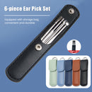 6PCS Ear Cleaner Wax Removal Tool Earpick Sticks Earwax Remover Curette Ear Pick Cleaning Ear Cleanser Spoon Health Care Earpick