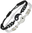 Tai Chi Yin Yang Paar Armbänder Legierung Anhänger verstellbare Flechtkette Armband Halskette passende Liebhaber Armbänder Halsketten